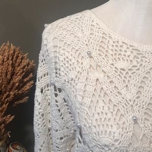 Beautiful Pearl Beaded Sweater